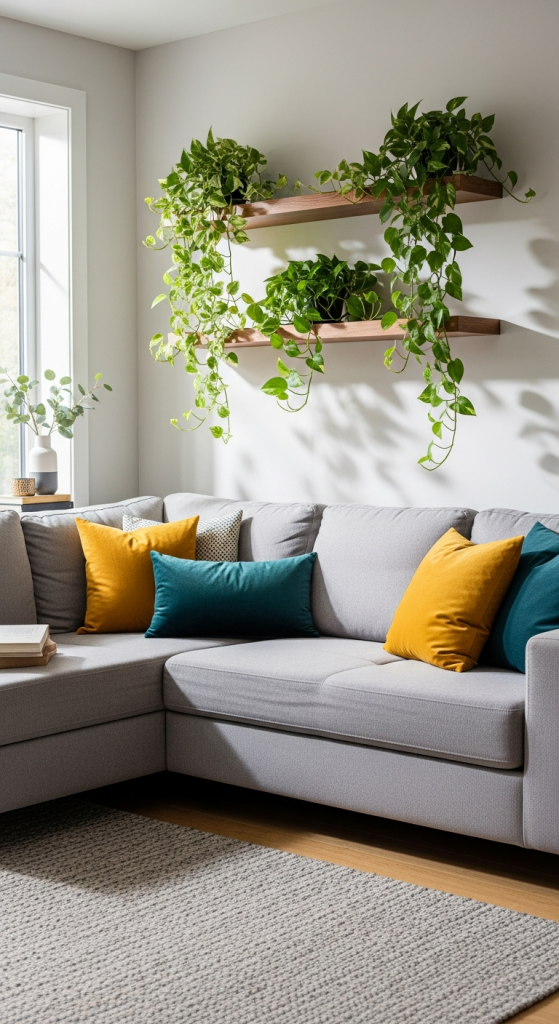 Shelves With Trailing Plants
