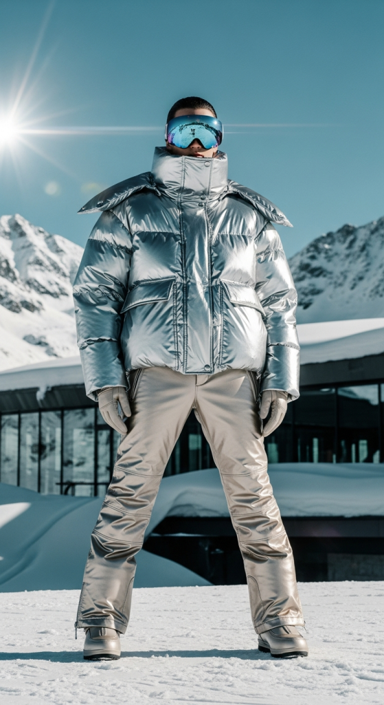 Ski-Style Metallic Puffer + Snow Pants
