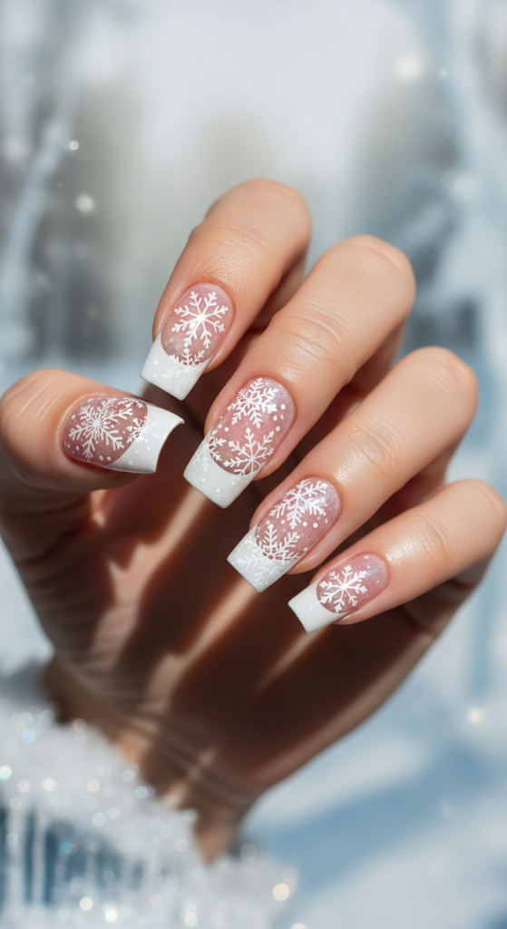 Snowflake French Tips