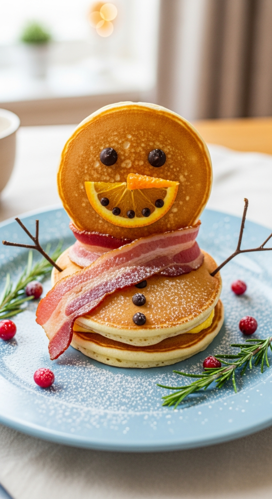 Snowman Shaped Breakfast Platter