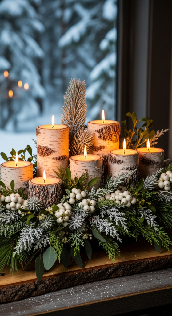 Snowy Birch Candle Holders