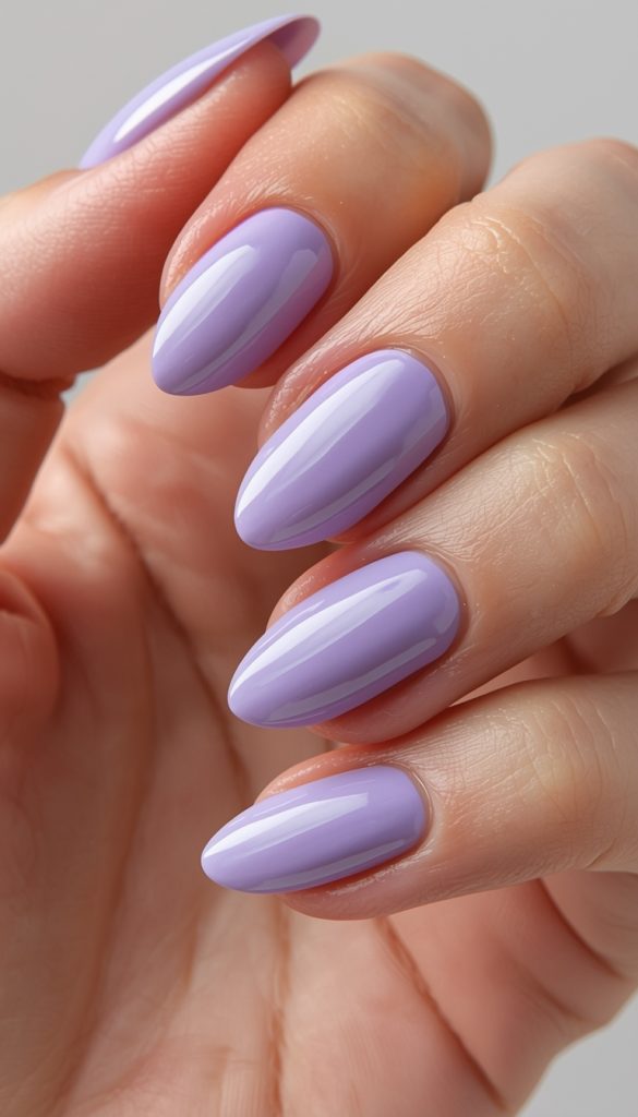 Soft Lavender Almond Nails