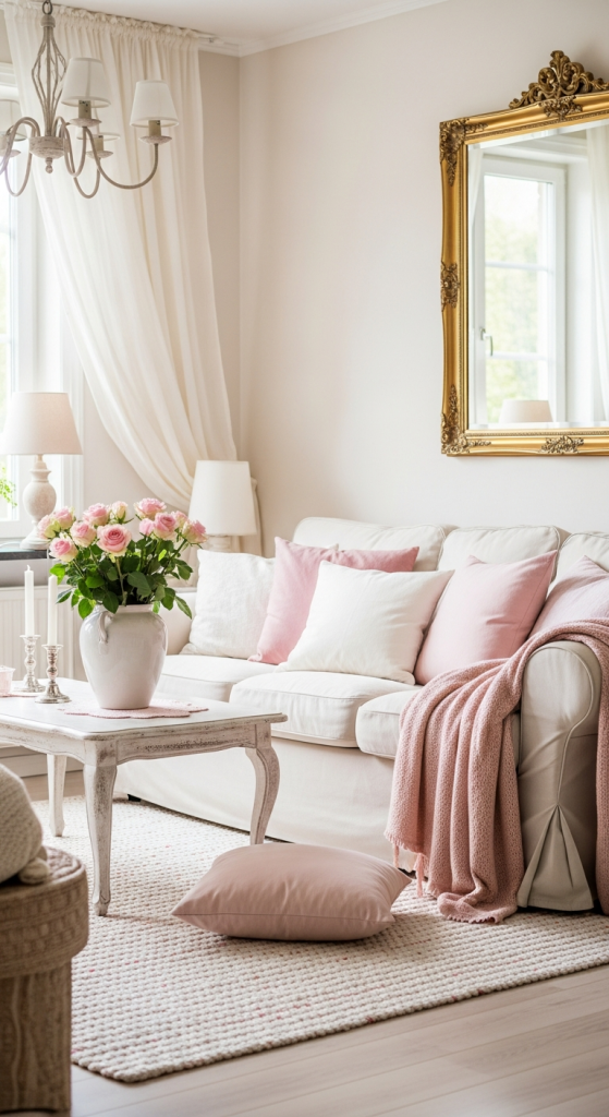 Soft Pink And Cream Color Palette