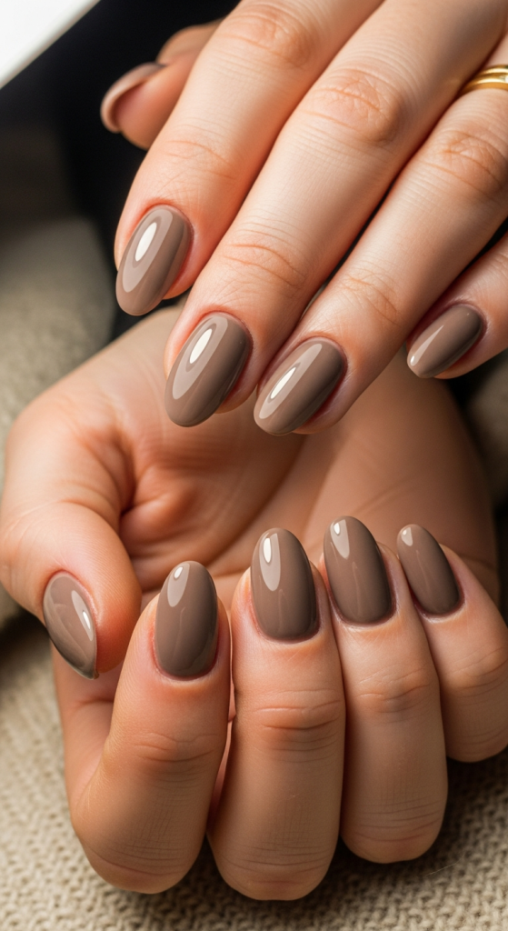 Soft Taupe Nails