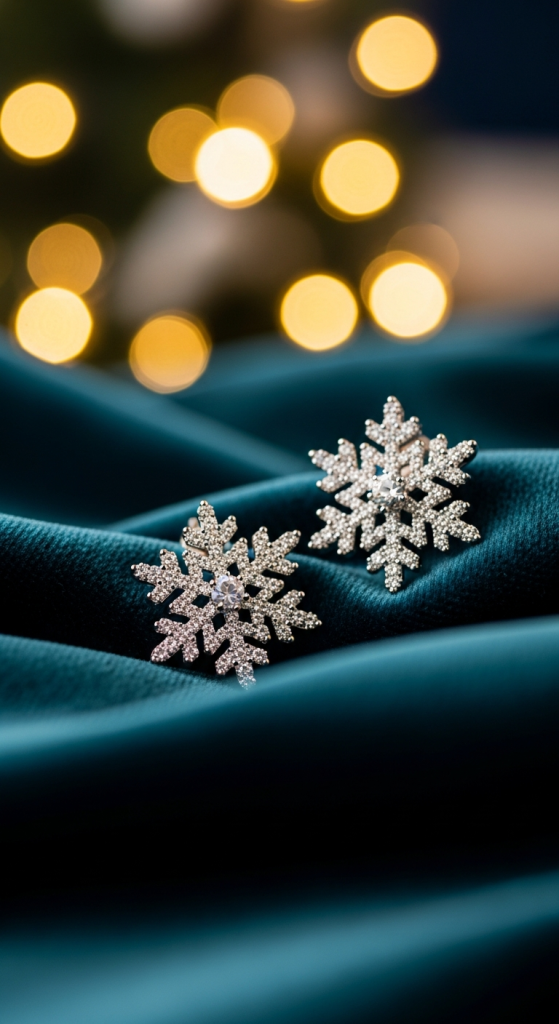 Sparkling Snowflake Earrings