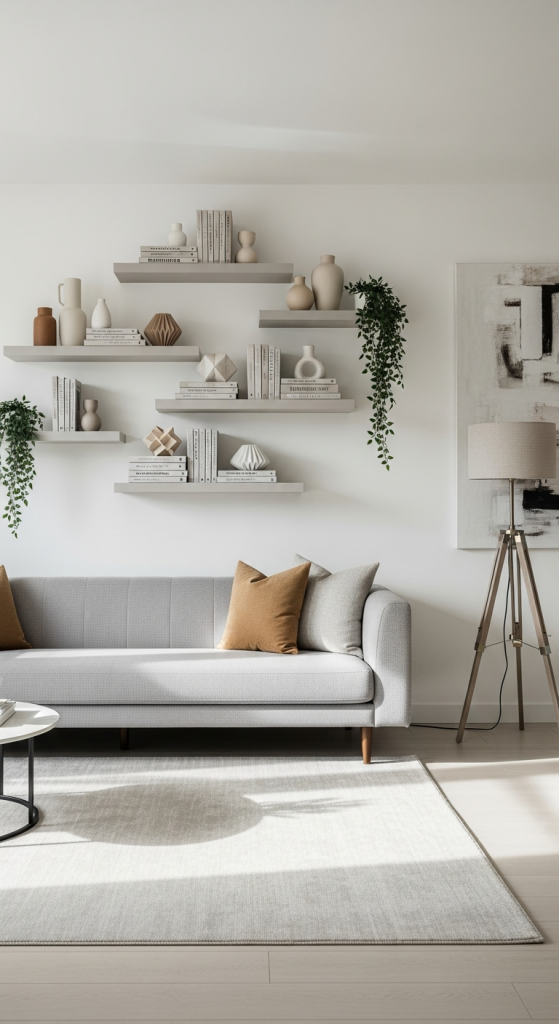 Staggered Asymmetrical Shelves