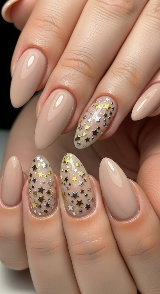 Star Cluster Accent Nails