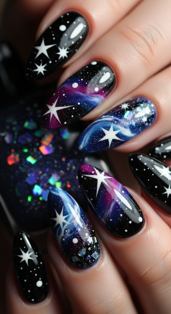 Starry Galaxy Nails