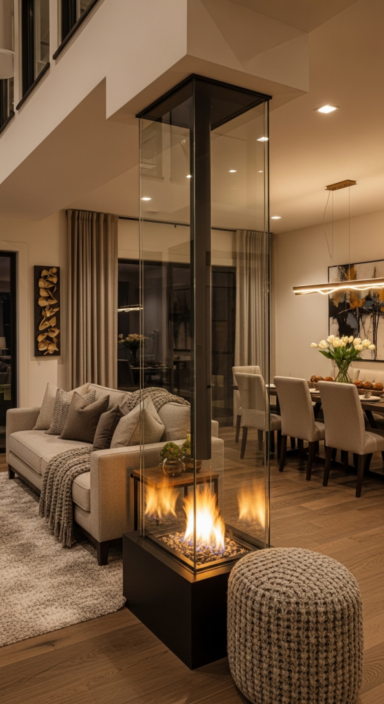 Statement Fireplace Partition