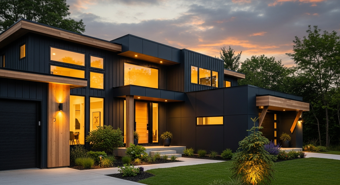 Stunning Dark House Exterior Color Ideas