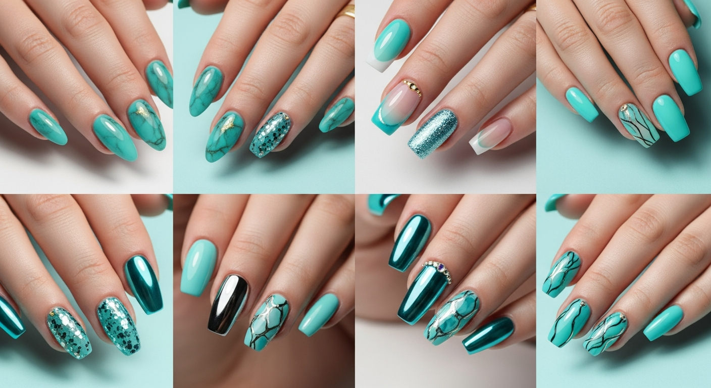 Stunning Turquoise Nail Ideas