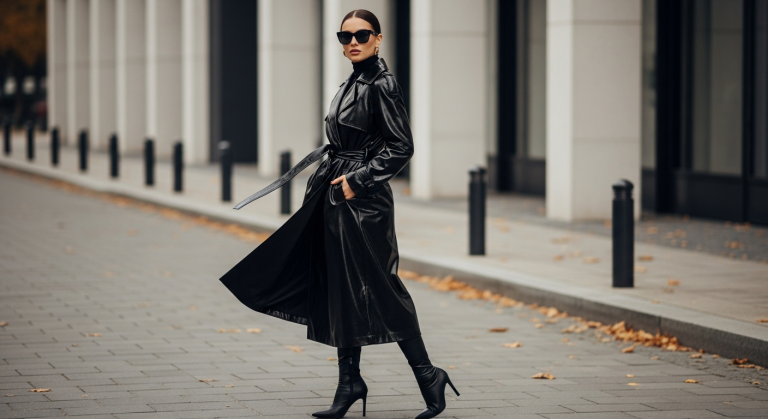 Stylish Black Trench Coats