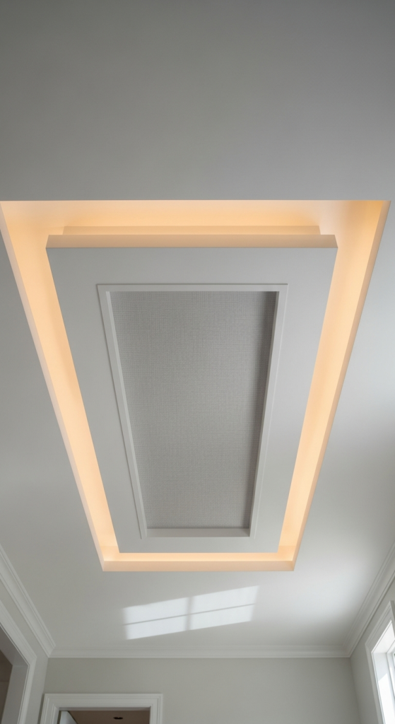 Tray Ceiling With Textured Inset