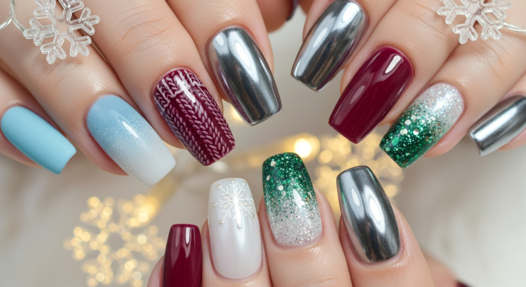 Trendy Winter Gel Nail Ideas