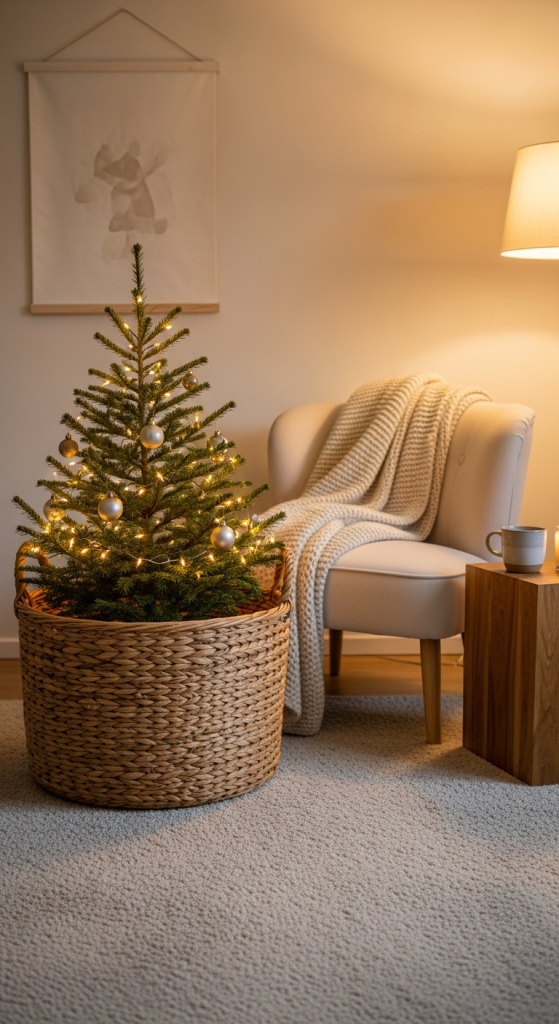 Use Under-Tree Baskets Instead of a Tree Skirt