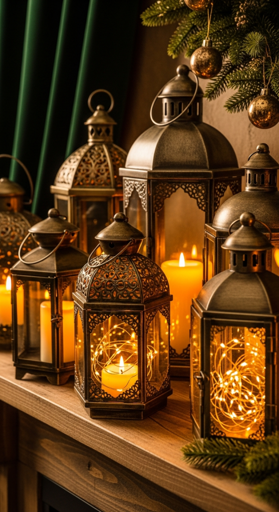 Vintage-Inspired Lantern Arrangement