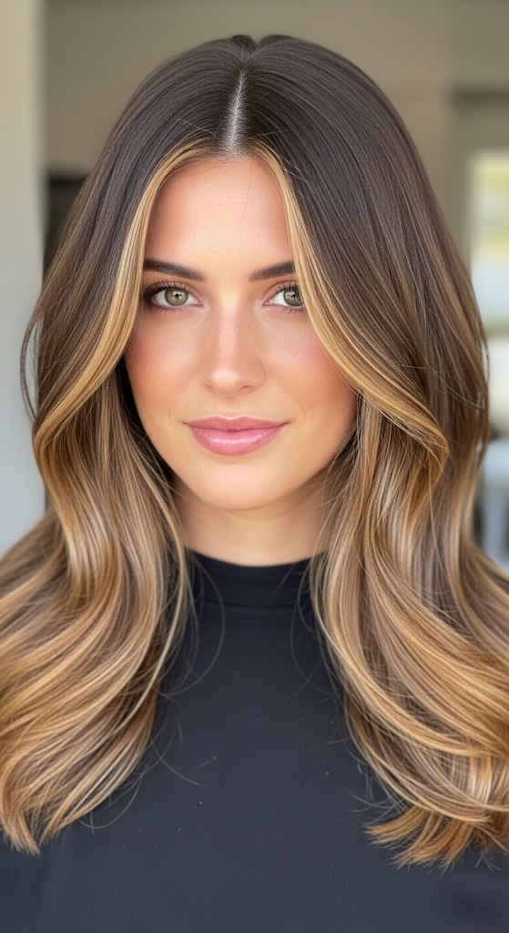 Warm Brunette With Subtle Highlights