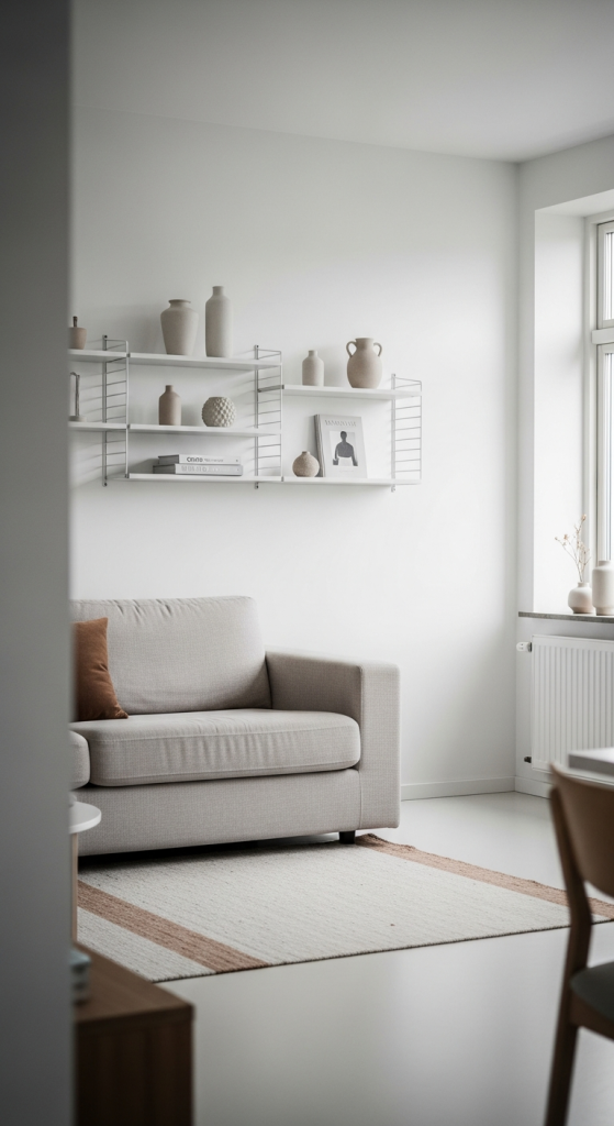 White Shelves For A Clean Look
