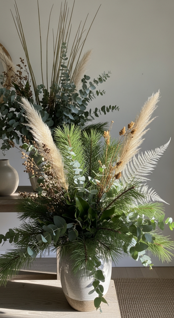 Winter Greenery And Branches
