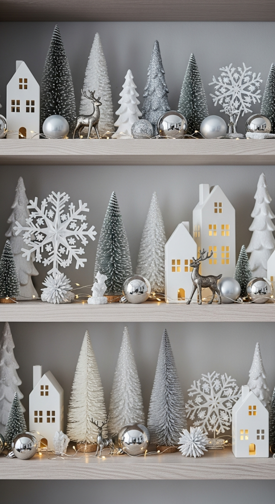 Winter Wonderland Shelf Styling