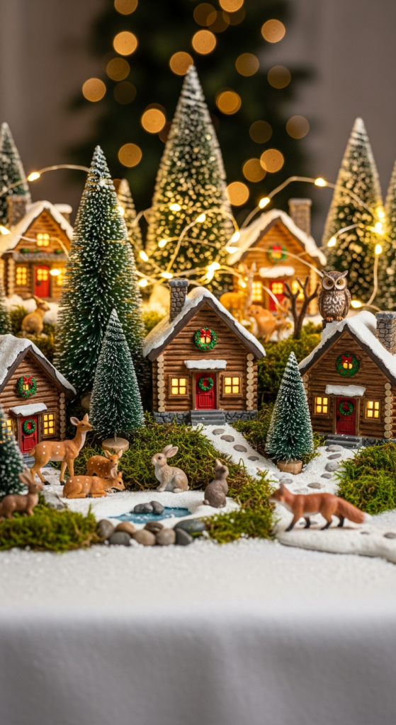 Woodland Christmas Village Display
