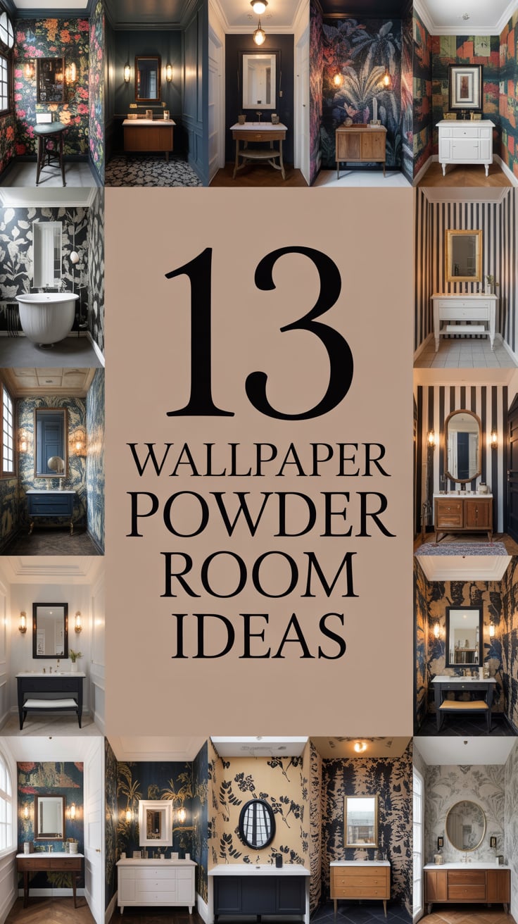 Wallpaper Powder Room Ideas