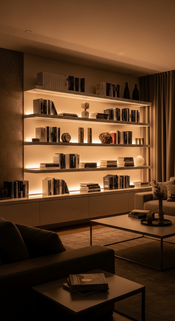Accent Lighting On Shelves
