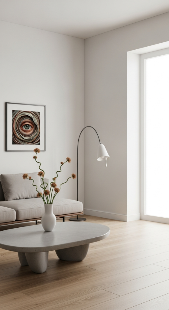 Balanced Minimalism With Surreal Accents