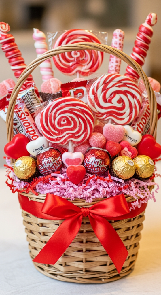 Basket Lollipop Bouquet