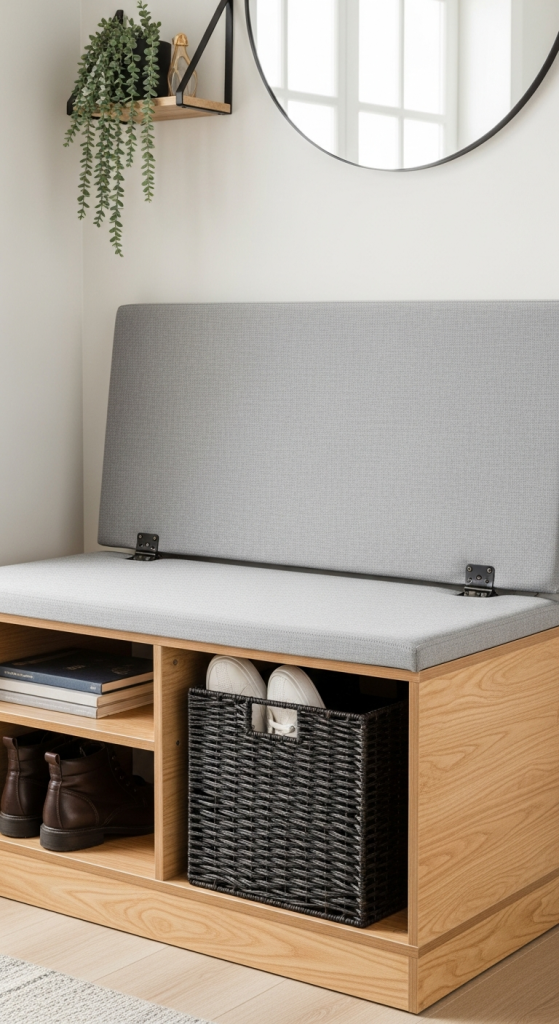 Compact Bench With Storage