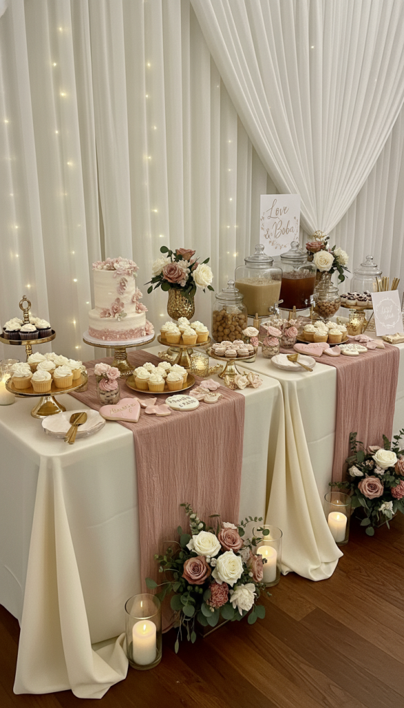 Coordinated Dessert and Boba Tea Bar