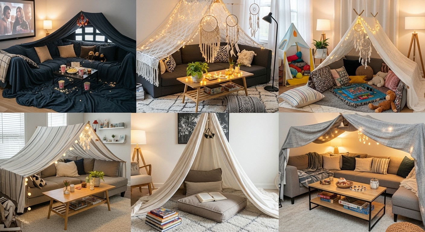 DIY Pillow Fort Living Room Ideas