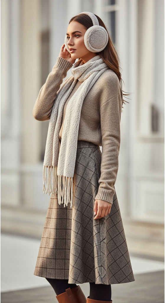 Ear Muffs With A Skirt And Tights