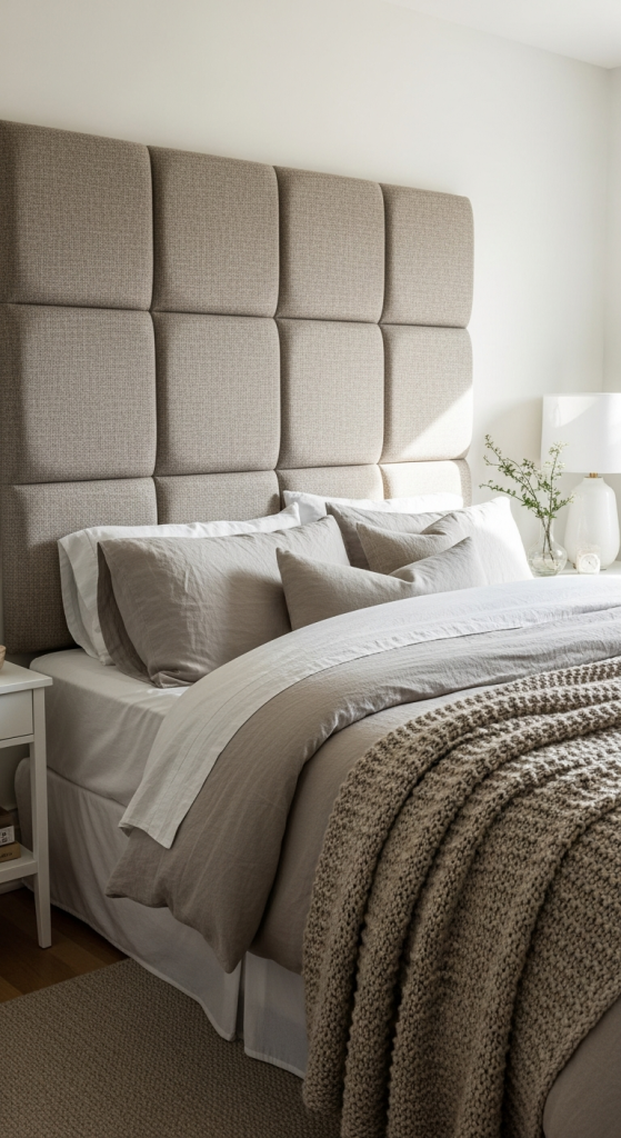 Fabric-Wrapped Plywood Headboard