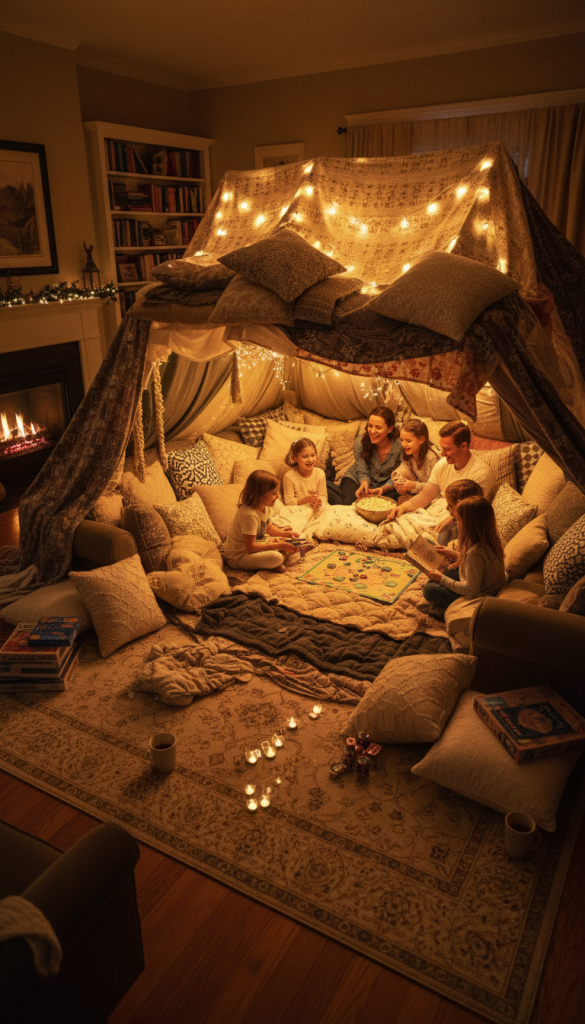Family Gathering Pillow Fort