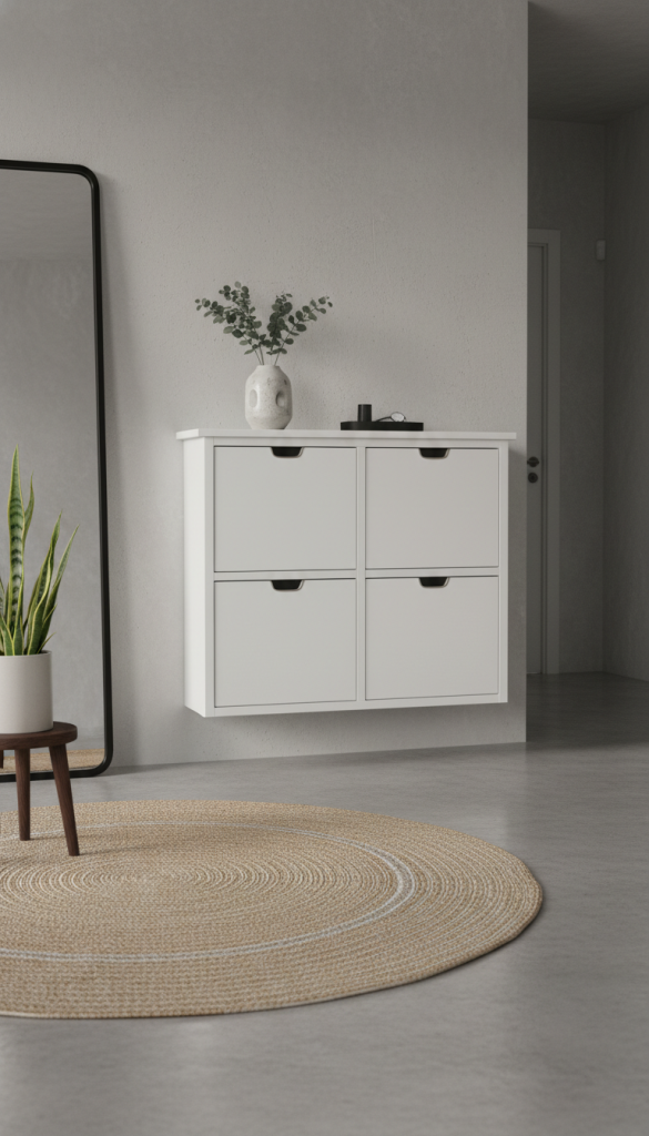 Floating Hemnes Shoe Cabinet Hack