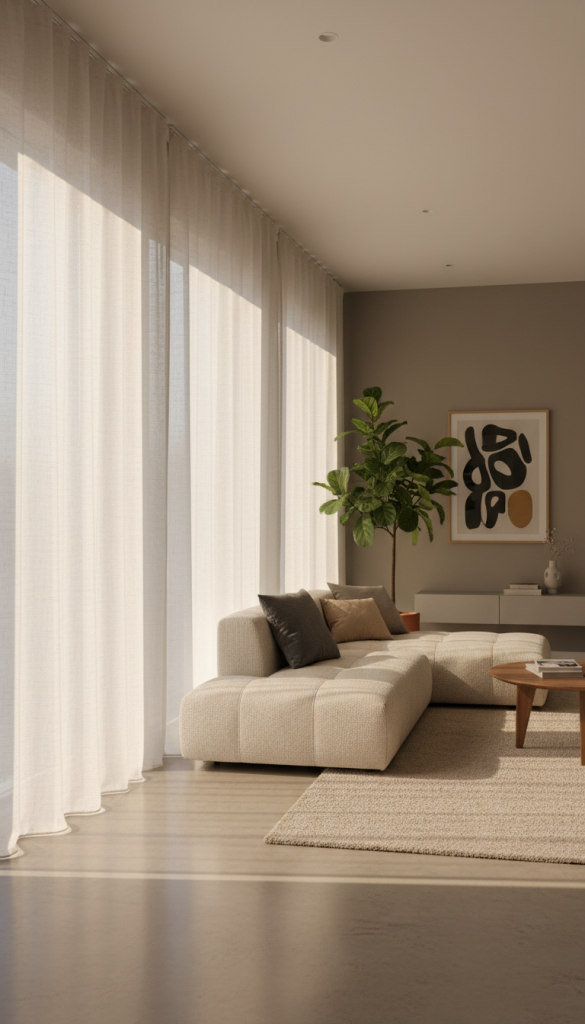 Floor-to-Ceiling Airy Linen Curtains