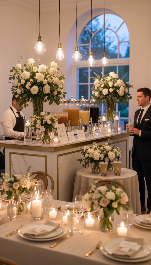 Floral-Accented Boba Tea Station