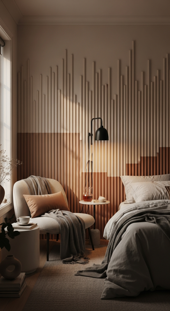 Fluted Panels In Neutral Earth Tones