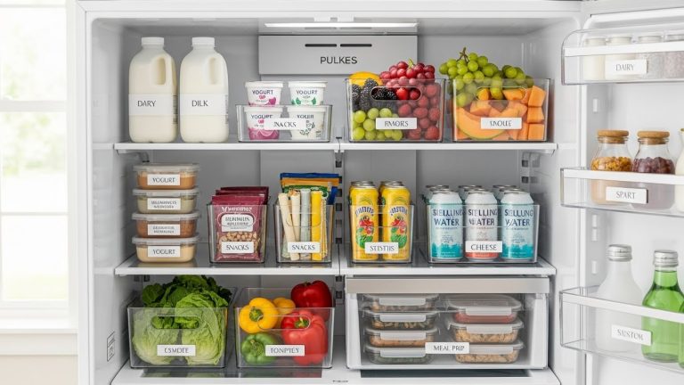 Fridge Organization Bin Layout Ideas