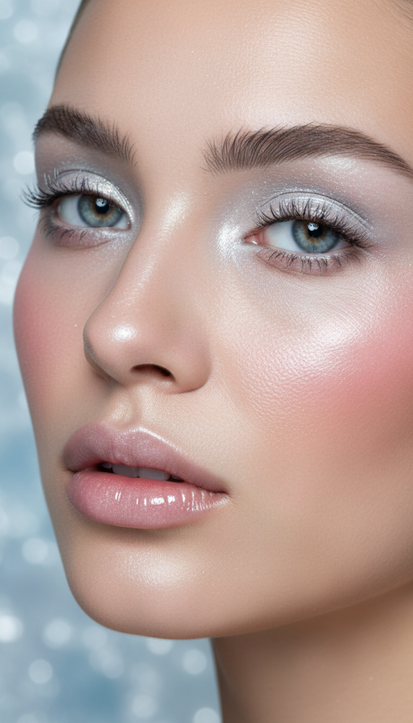 Frosty Highlighter Cold Girl Look