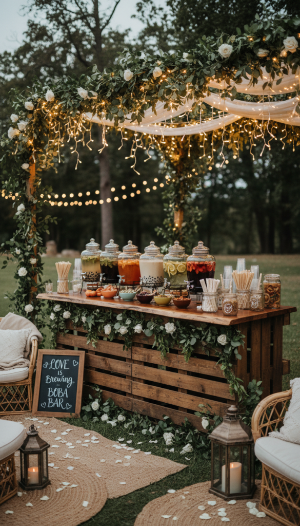Garden-Inspired Boba Tea Station