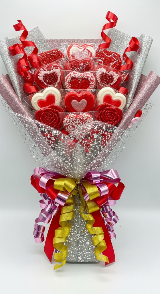 Glitter Wrapped Lollipop Bouquet