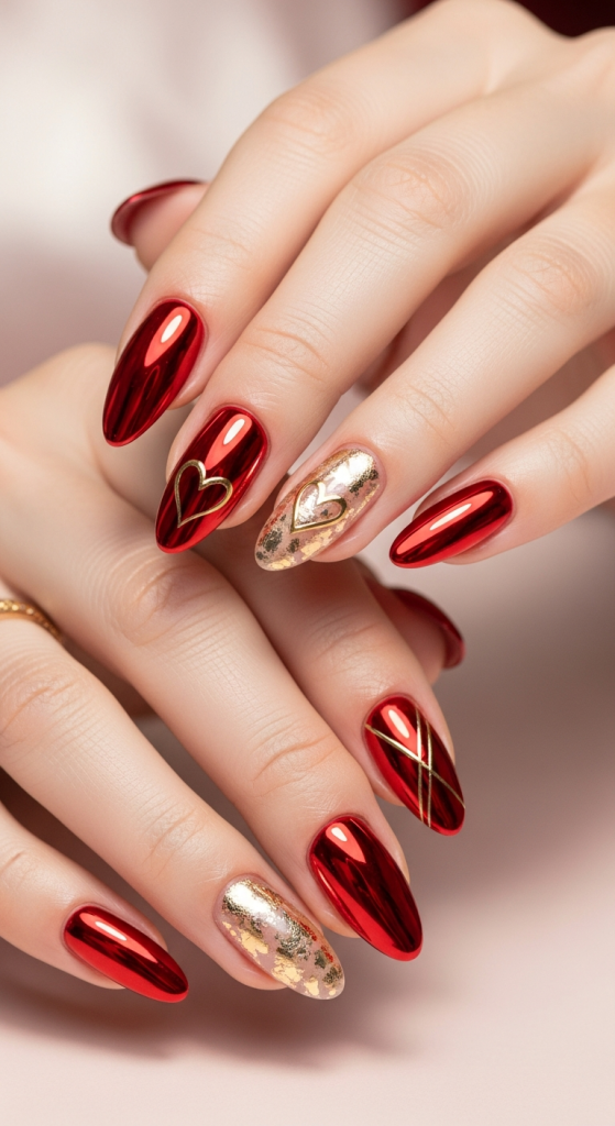 Gold Accent With Chrome Hearts