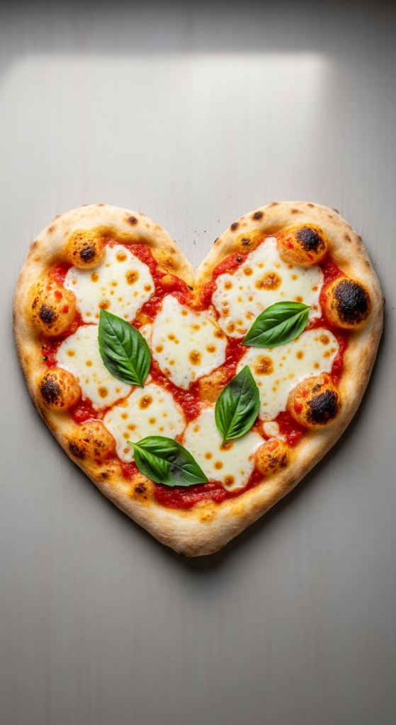 Heart Shaped Flatbread Pizza