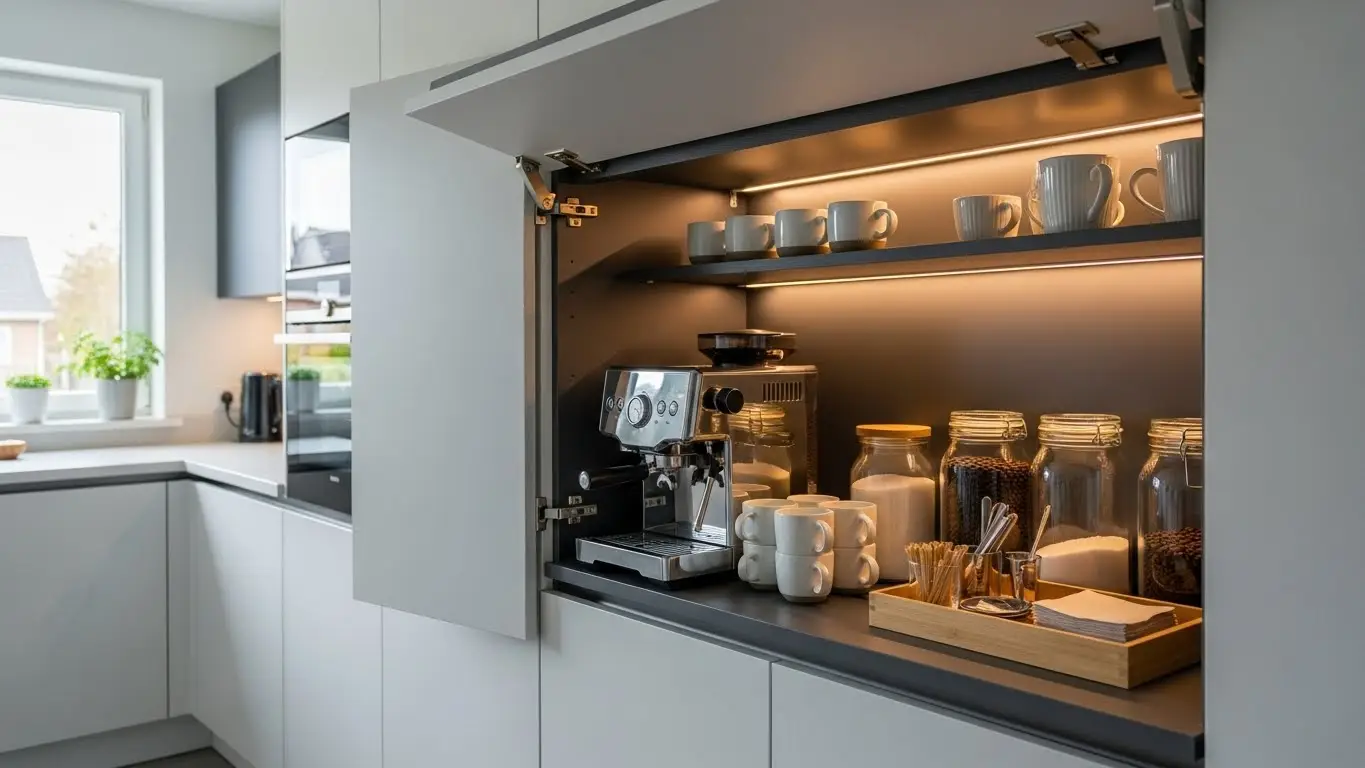 Hidden Coffee Station Cabinet Ideas