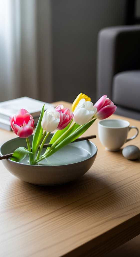 Horizontal Tulip Arrangement