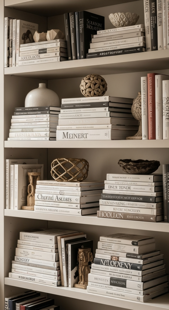 Layer Books Horizontally And Vertically