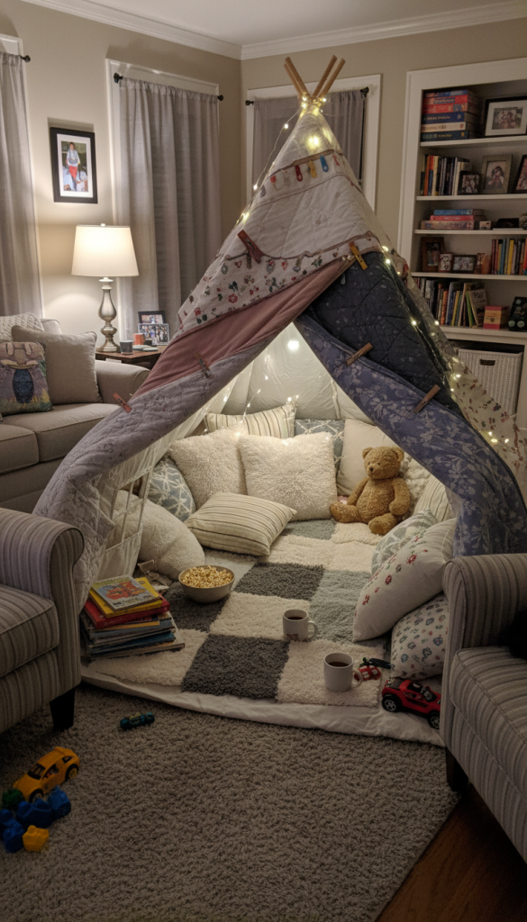 Living Room Tent-Style Pillow Fort