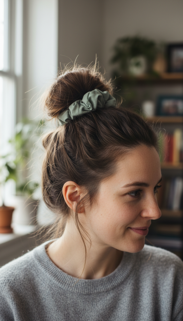 Messy Bun with Oversized Scrunchie